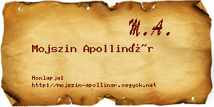 Mojszin Apollinár névjegykártya